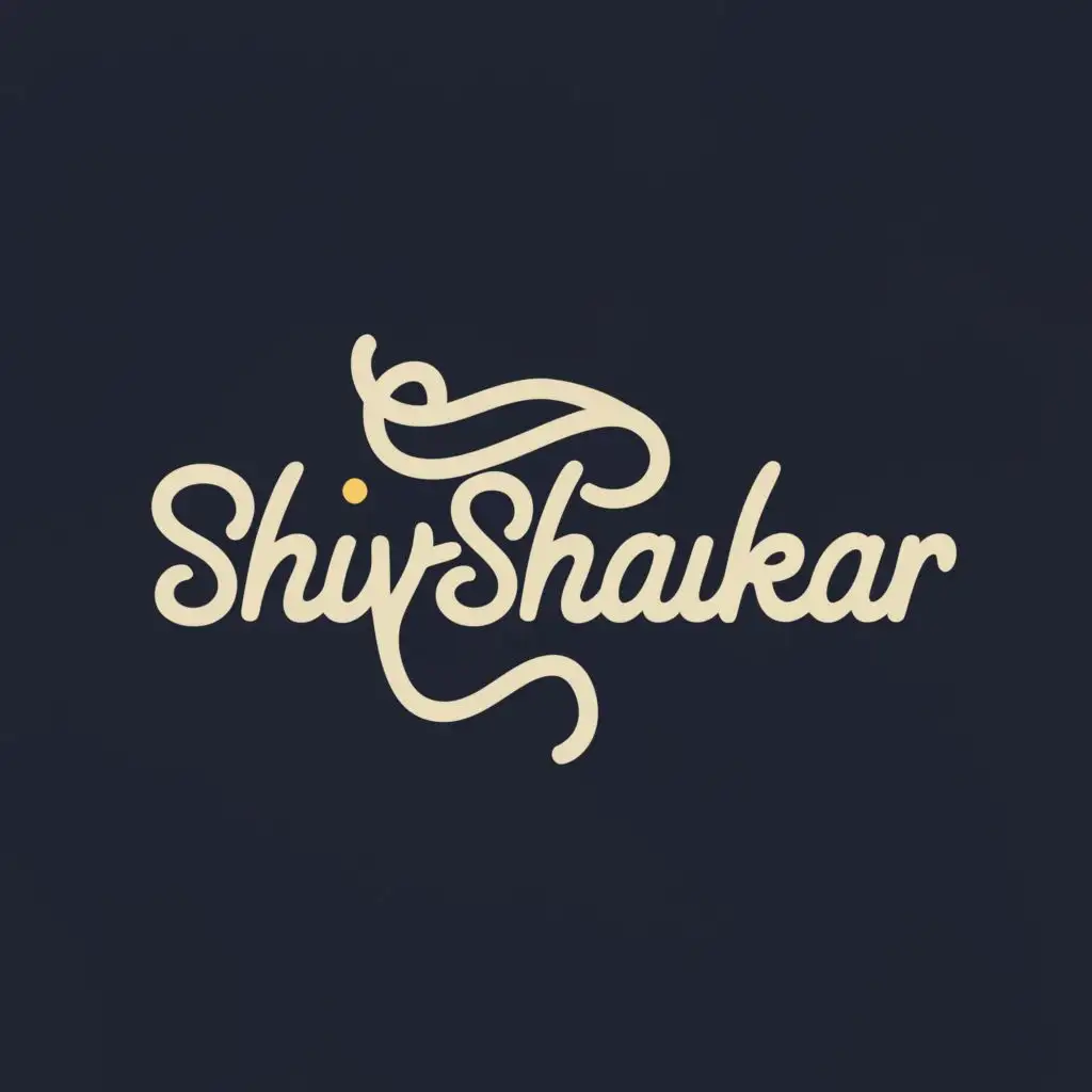 logo, Portfolio person name, with the text "SHIVSHANKAR", typography