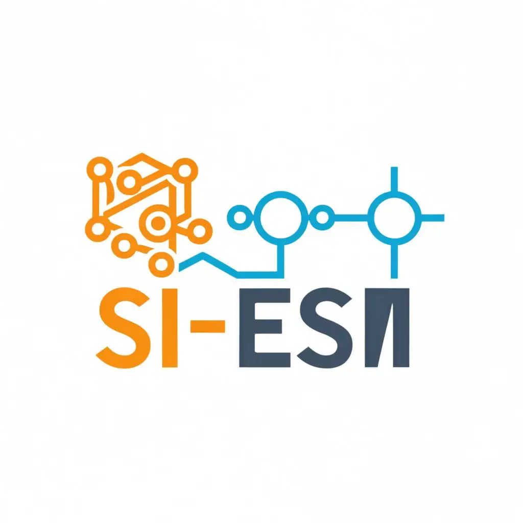 logo, computer science, with the text "SI-ESM", typography, be used in Technology industry