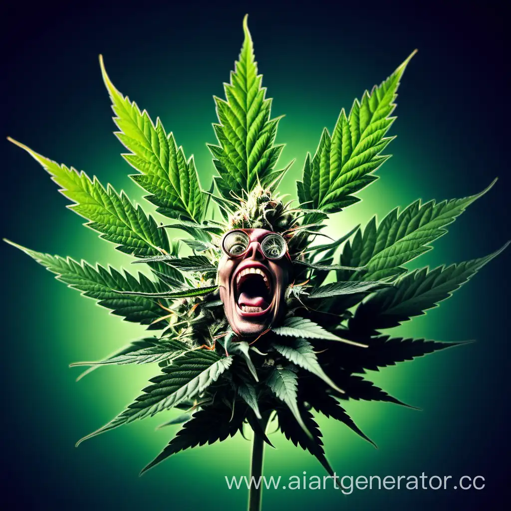 Colorful-Marijuana-Leaves-in-Chaotic-Motion