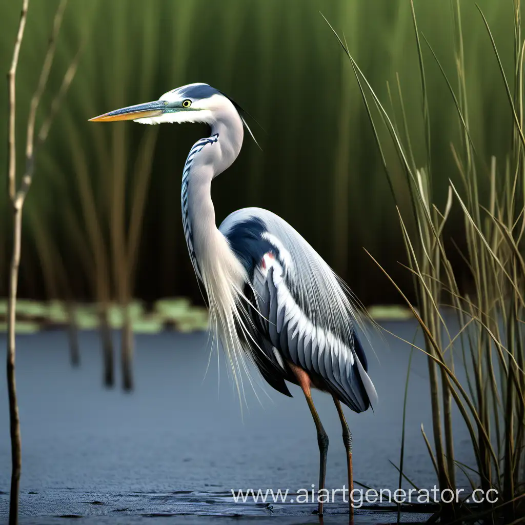 Tranquil-Wetlands-Graceful-Herons-in-Natures-Splendor