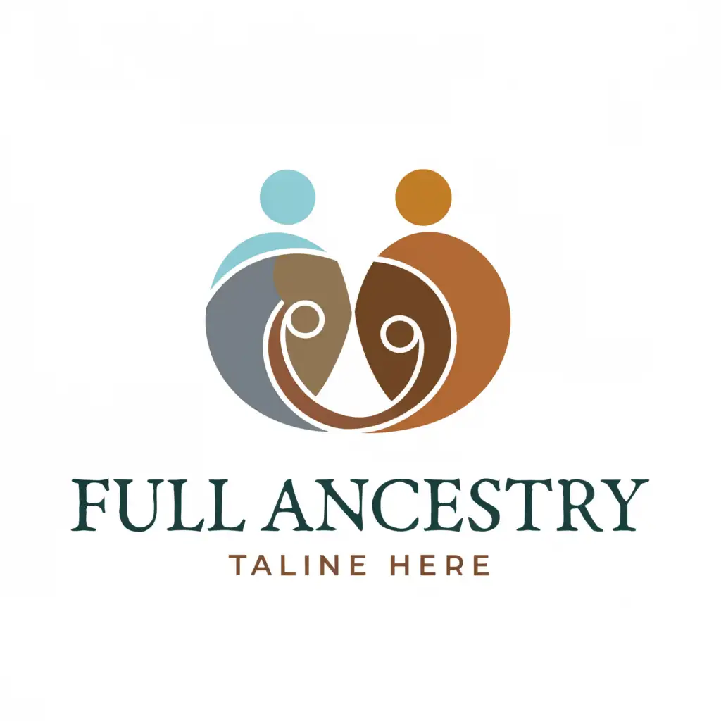 a logo design,with the text "Full Ancestry", main symbol:Affectionate elderly person,complex,clear background