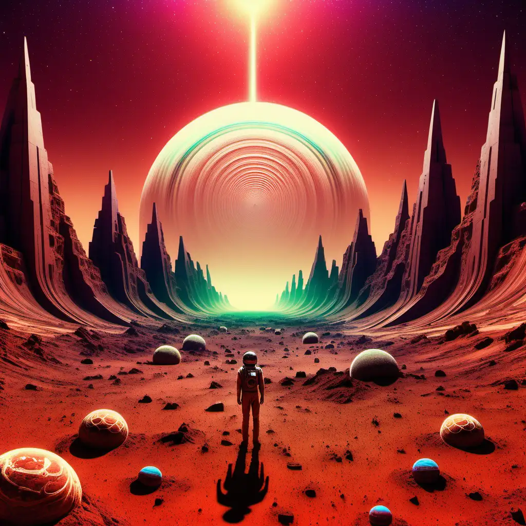 Futuristic Psychedelic DMT Journey on Mars