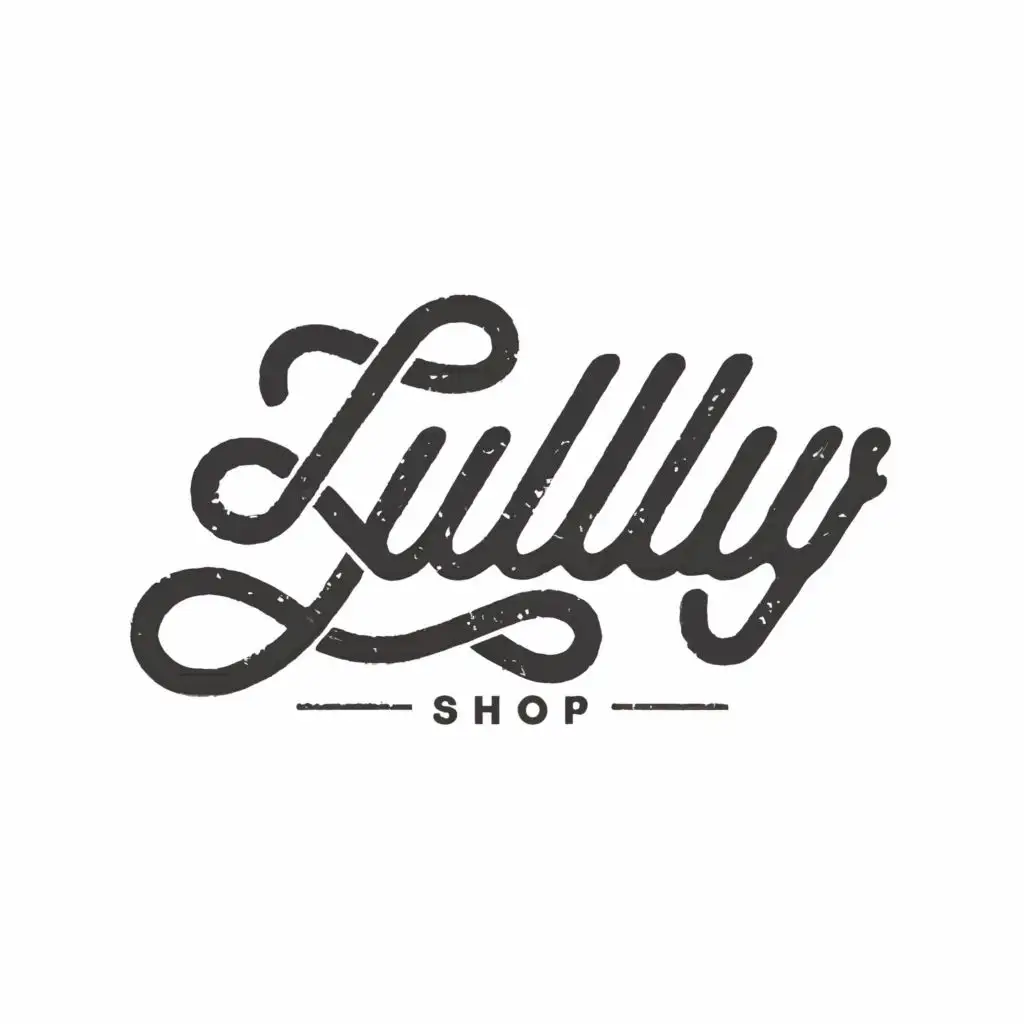 logo, cyper shop, with the text "lully", typography