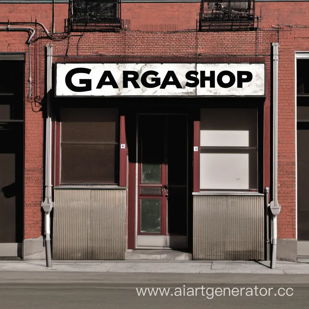 Urban-Garga-Shop-Building-with-Sign