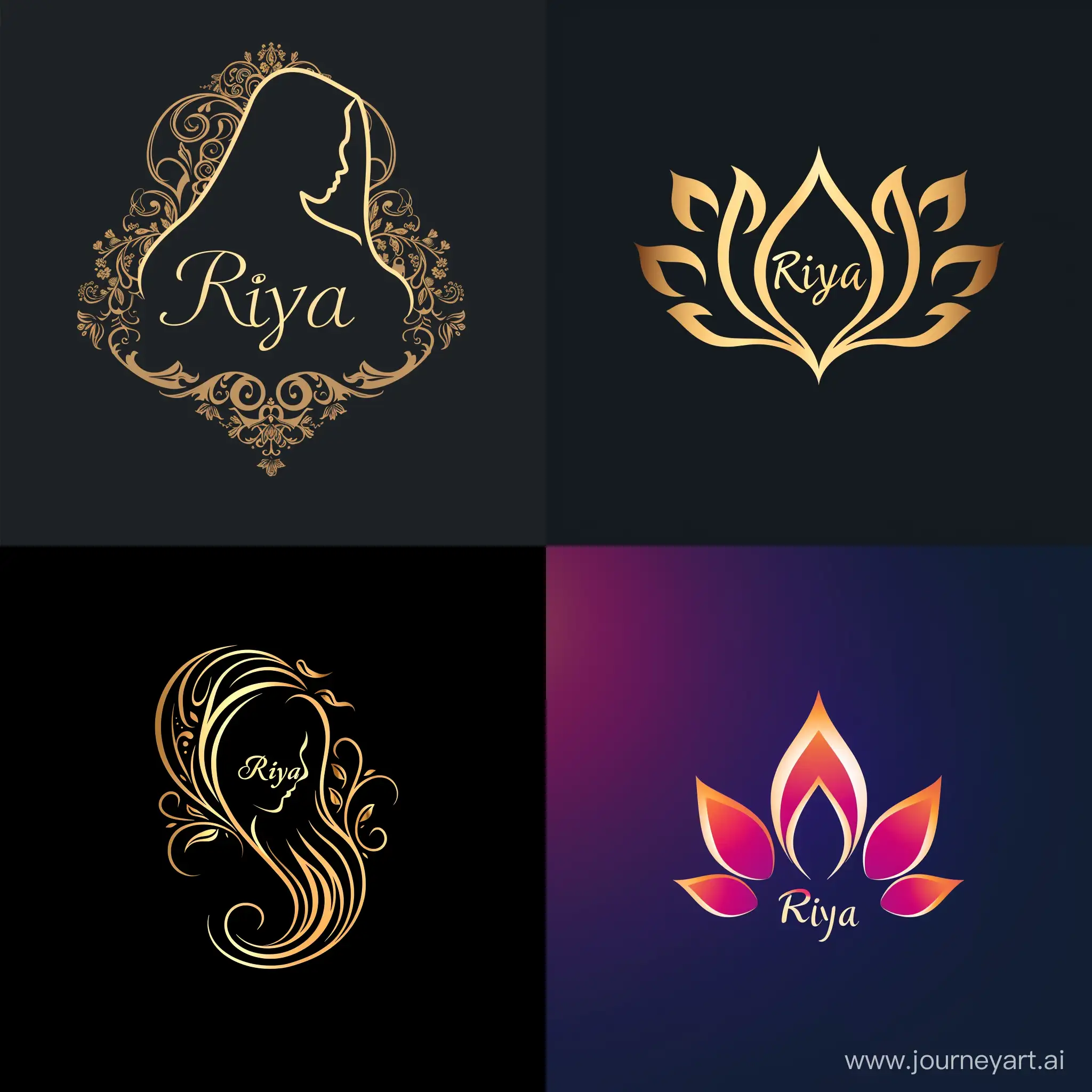 make a beautifull logo for name "  Riya "