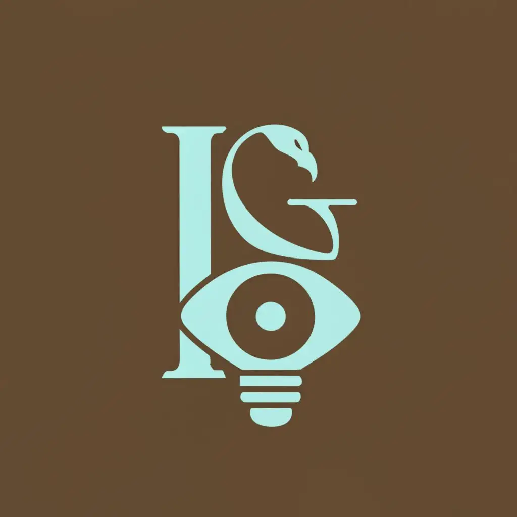 logo, eagle eye for the I, bulb for the g, with the text "Insight", typography