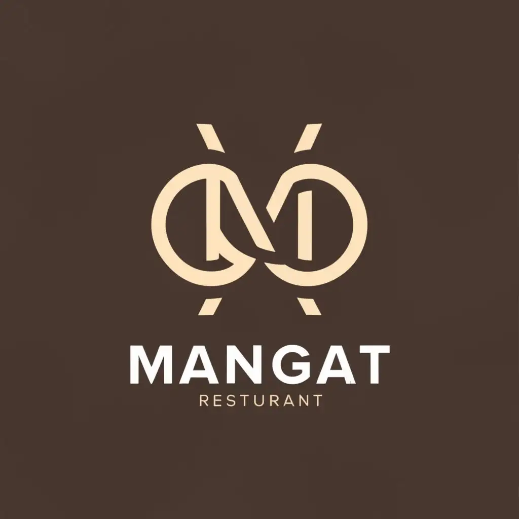 a logo design,with the text "MANGAT", main symbol:M
,Minimalistic,be used in Restaurant industry,clear background