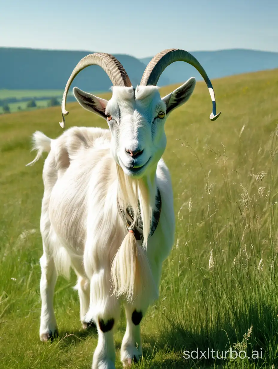 Graceful-Goat-Grazing-in-August-Grassland