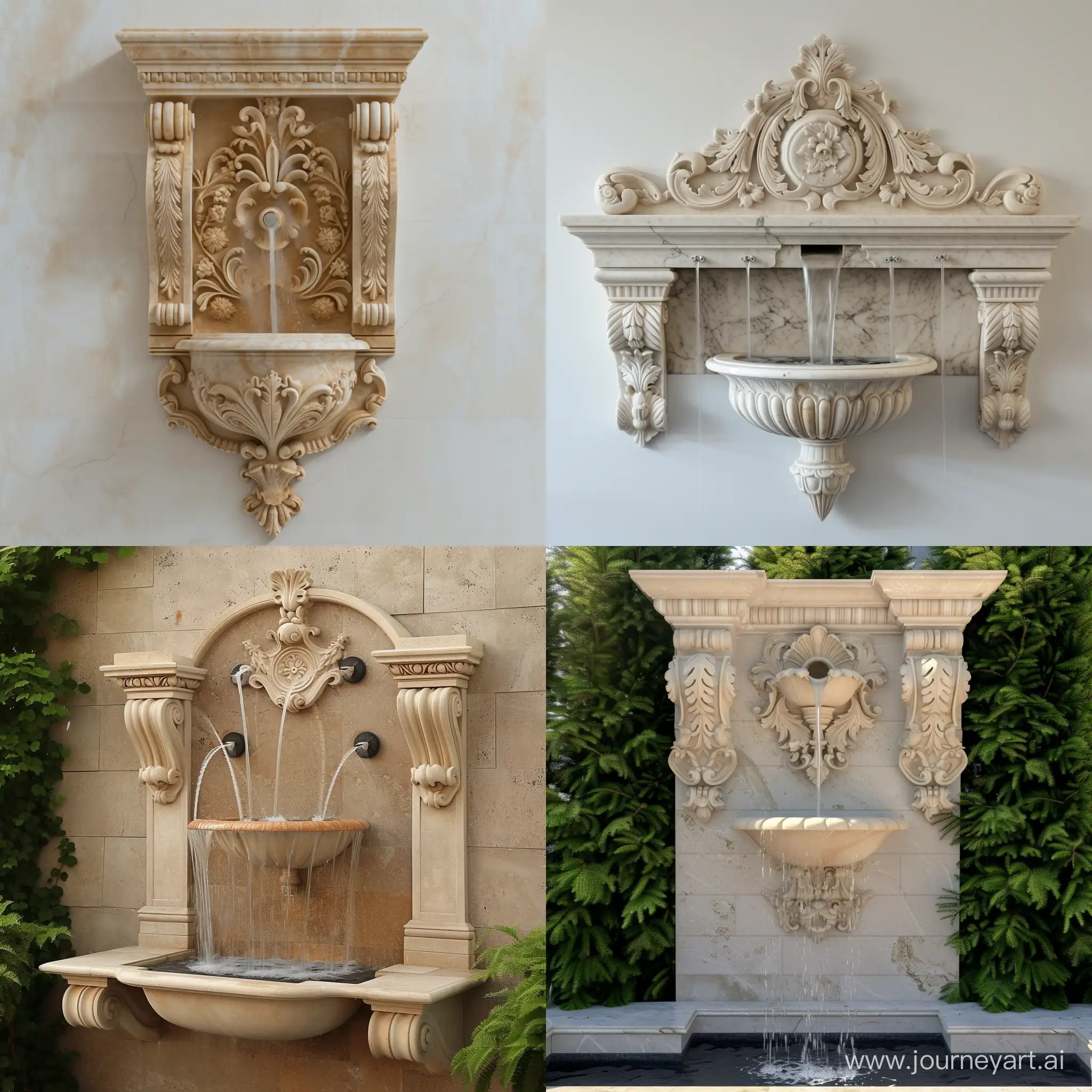 Elegant-Marble-Baroque-Wall-Fountain-Graceful-Water-Feature