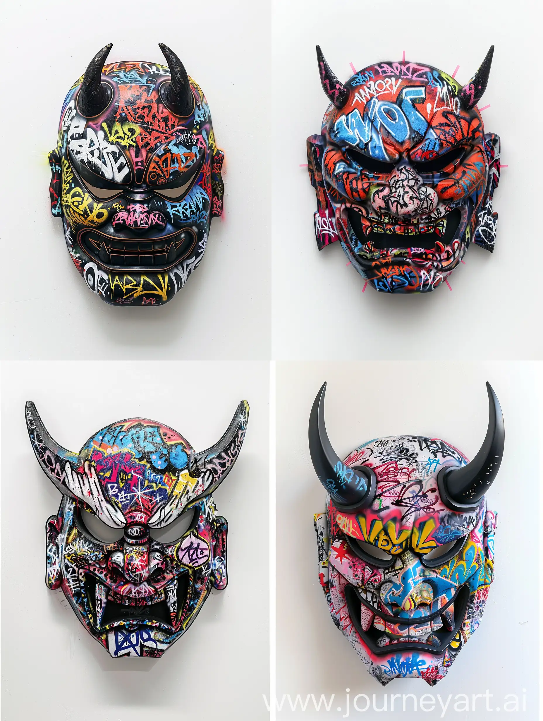 Oni-Mask-with-Wildstyle-Graffiti-on-a-White-Background