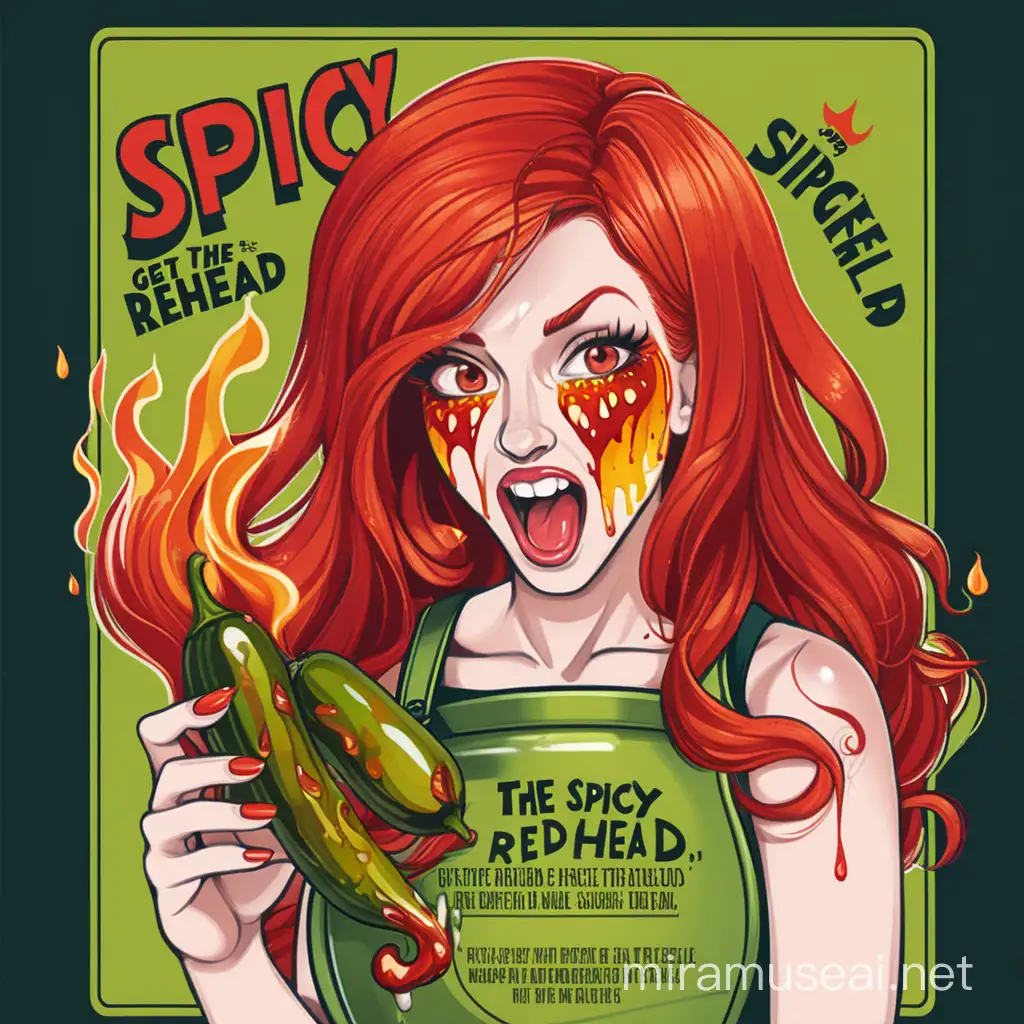 Fiery Redhead Enjoying Spicy Pickles Get Fired Up with The Spicy Redhead