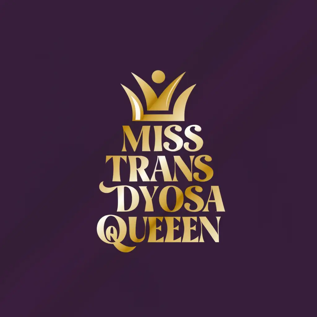 a logo design,with the text "Miss TRANS DYOSA Queen SE", main symbol:Queen,Moderate,be used in Events industry,clear background