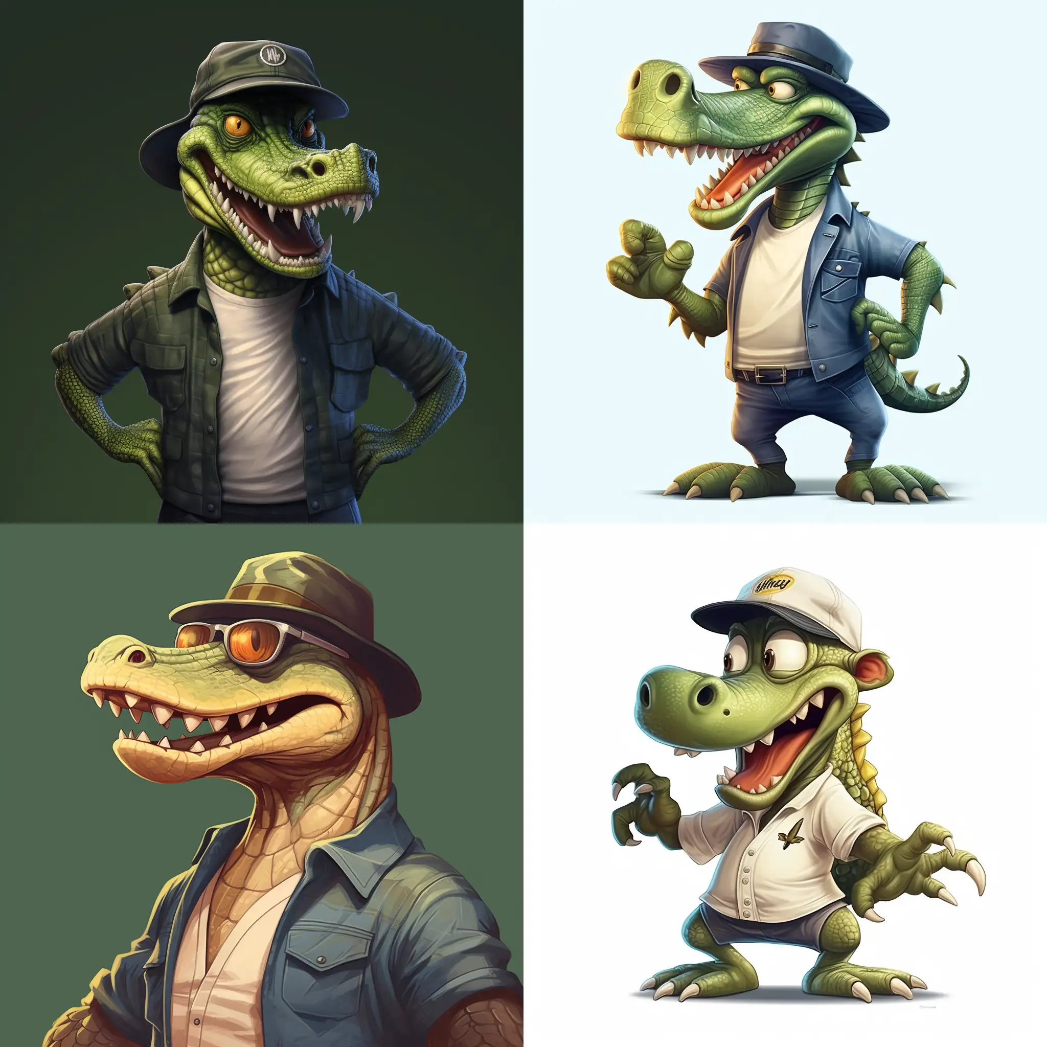 Suave-and-Stylish-Cartoon-Crocodile-with-Baseball-Cap