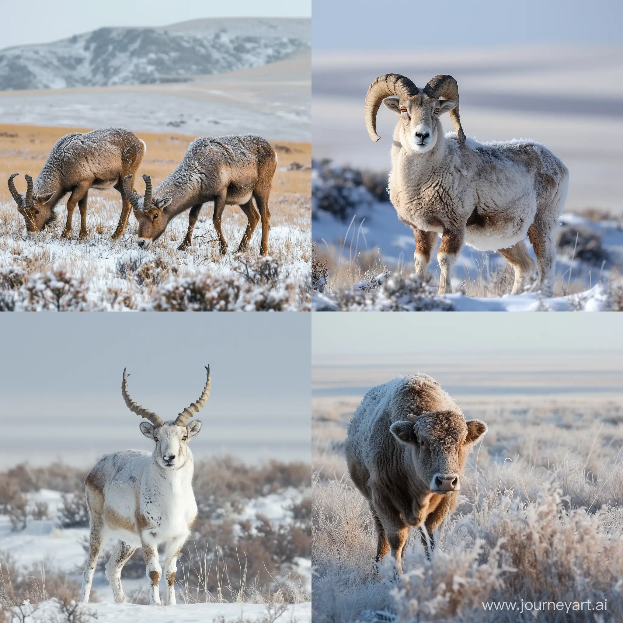 Адаптации животных к холодным зимам в степи 