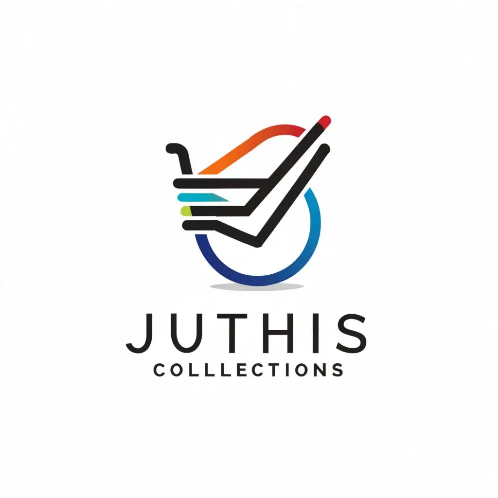 a logo design,with the text "Juthis collections", main symbol:Ecommerce,Moderate,clear background