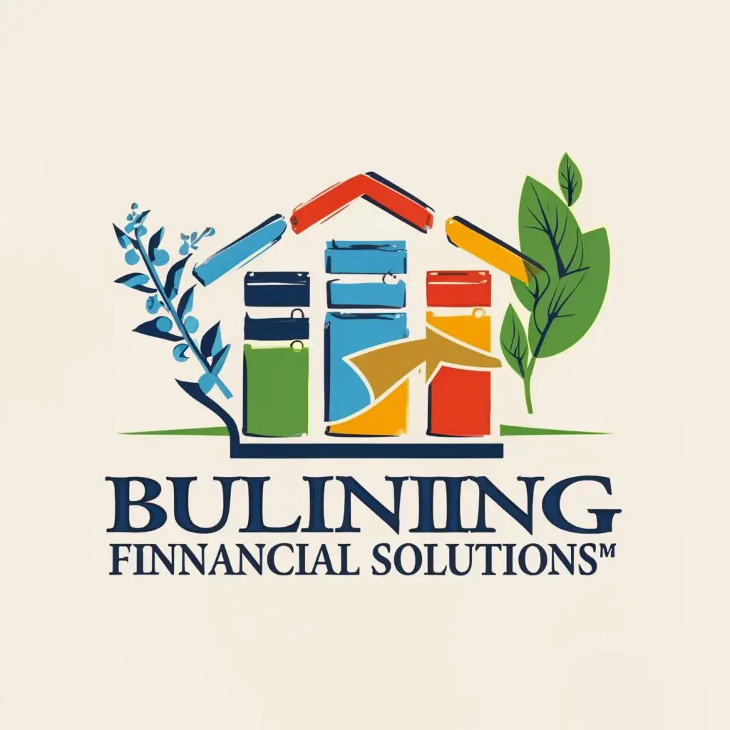 logo, Building Trust, Balancing Books, with the text "HSN Financial Solutions", typography