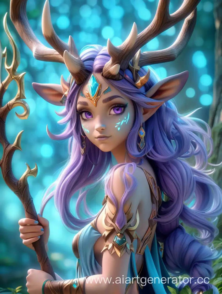 Enchanting-Minotaur-Girl-Guardian-with-Azure-Horns-and-Glowing-Essence