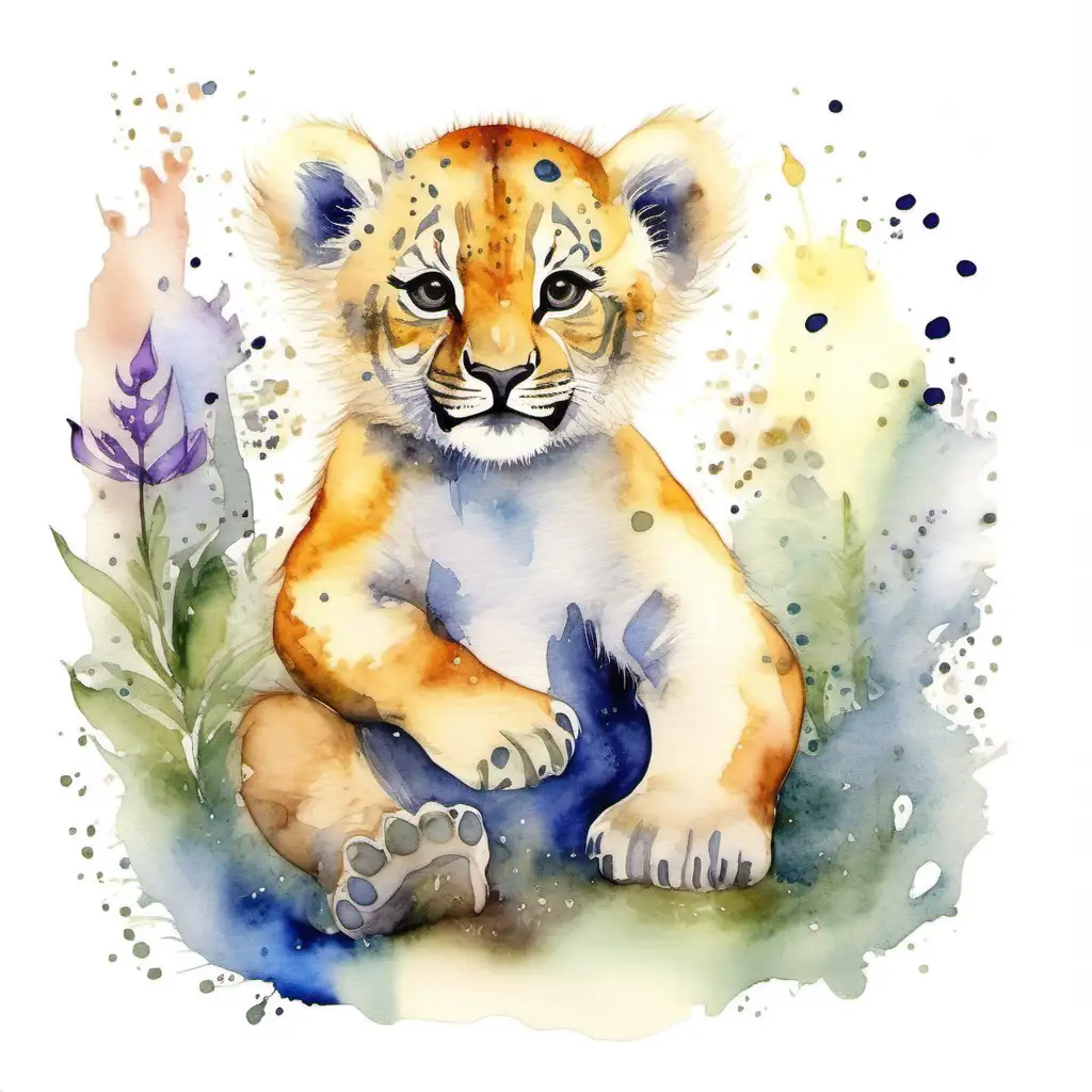 Joyful Kuala Cub Watercolor Painting Magical Enchantment on White Background