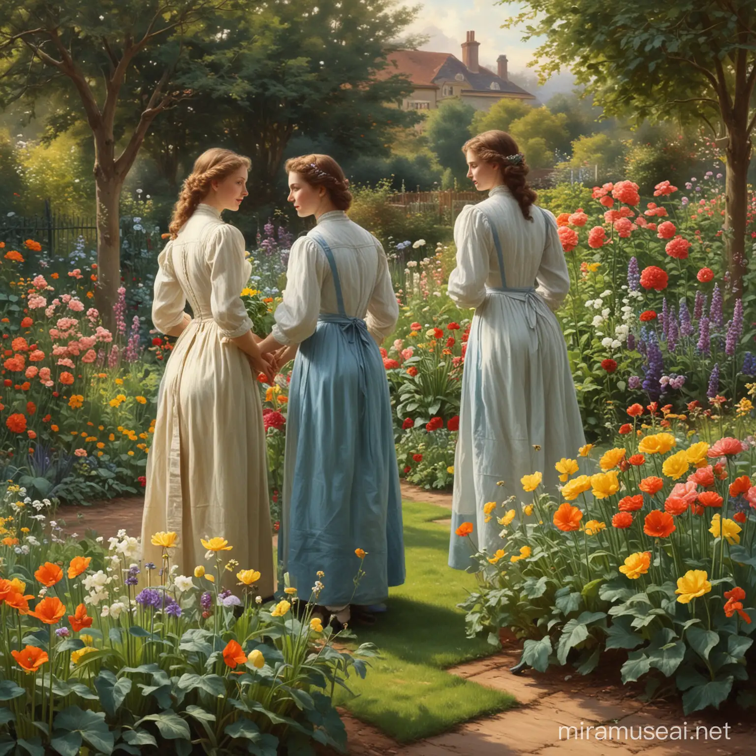 women in the garden