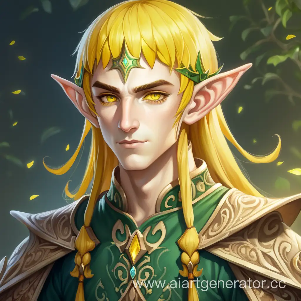 Elven-Noble-in-Luxurious-Attire-with-Striking-Yellow-Features