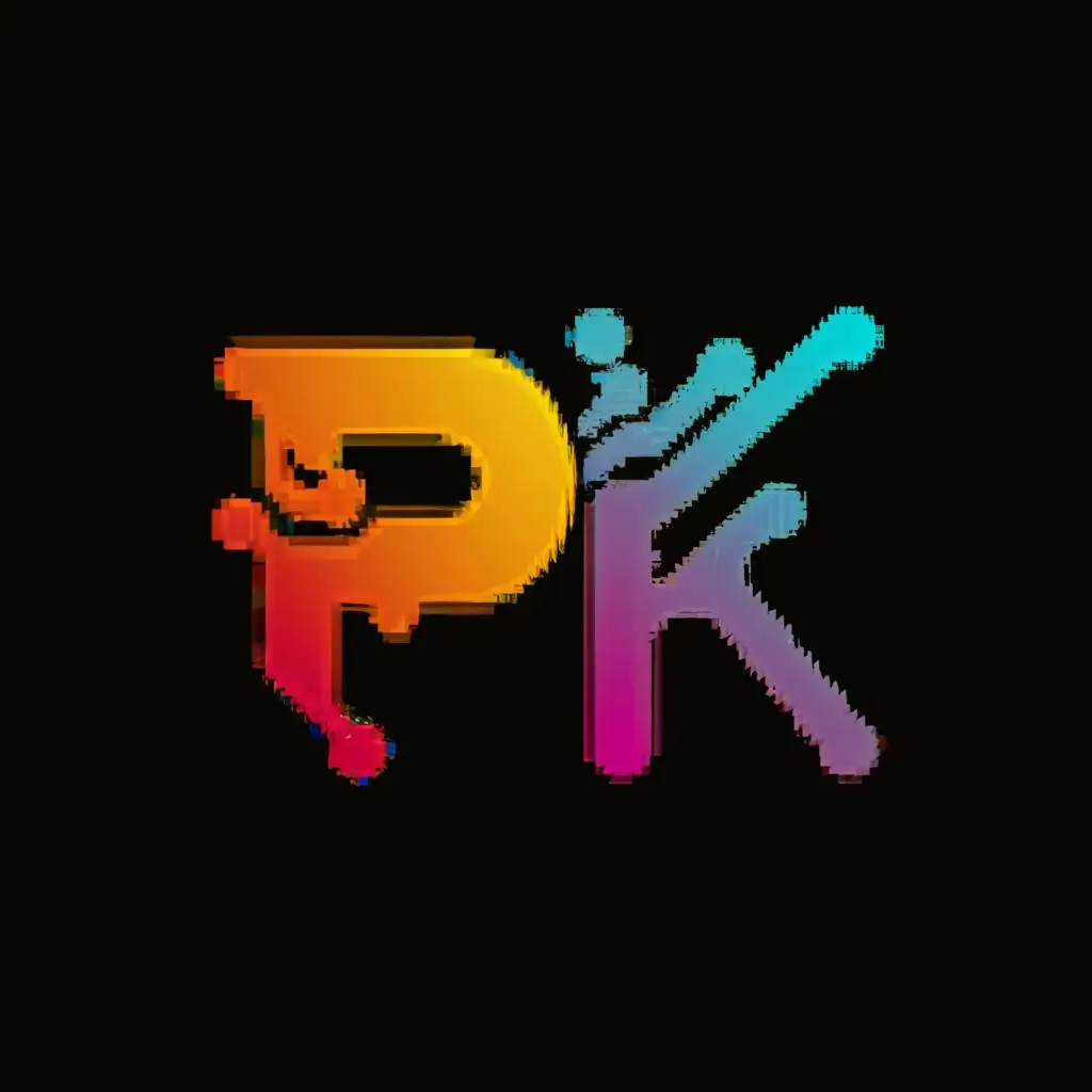 logo, PK, with the text "PK", typography, be used in Technology industry