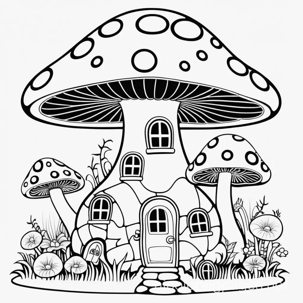 Psychedelic-Mushroom-House-Coloring-Page