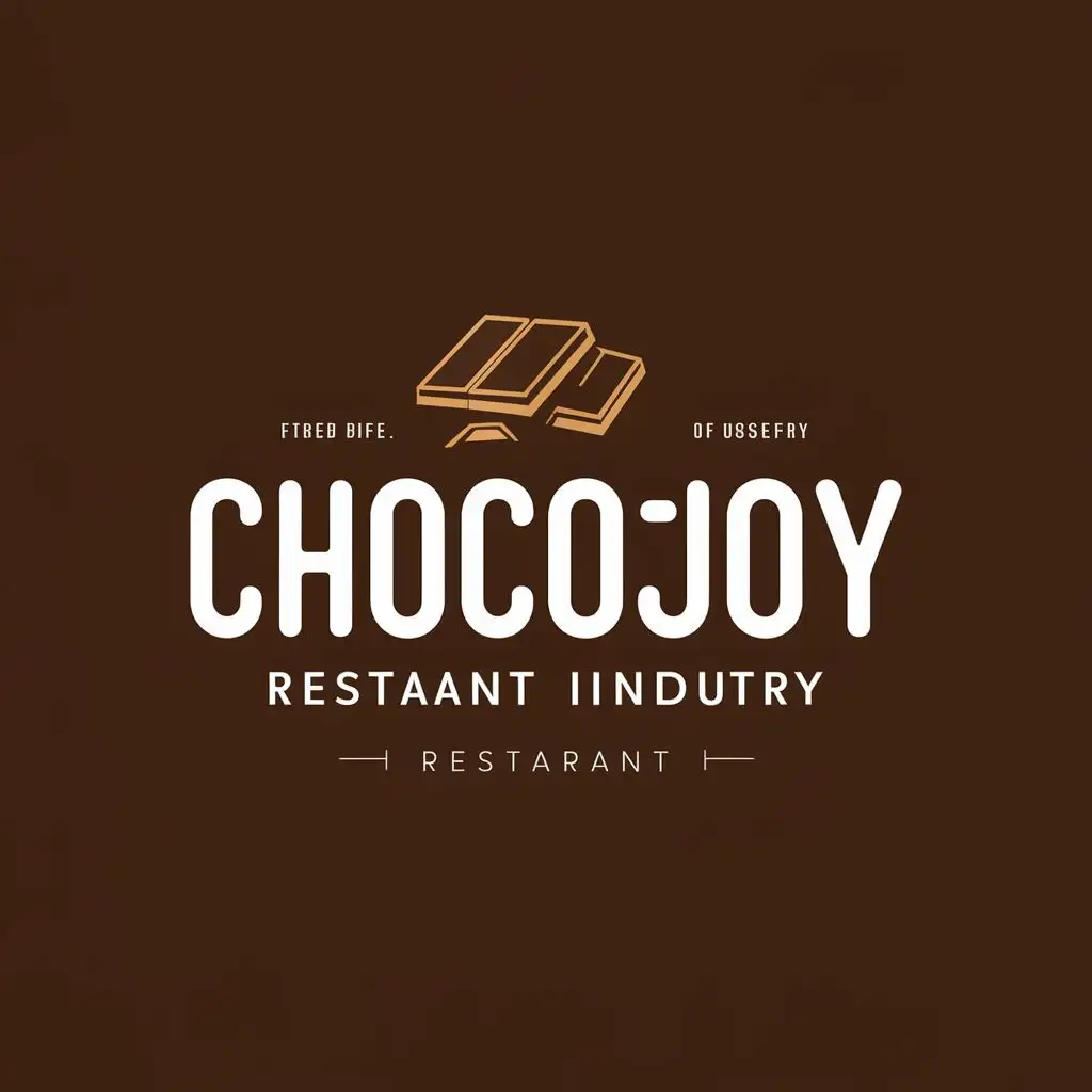 logo, CHOCOLATE, with the text "chocojoy", typography, be used in Restaurant industry