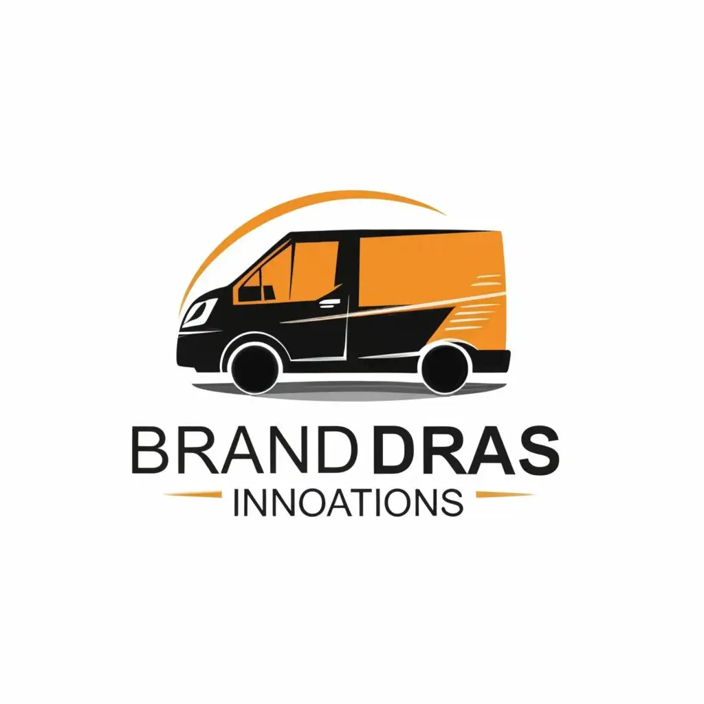 logo, A Van, with the text "BRAND DRIVAS INNOVATIONS", typography