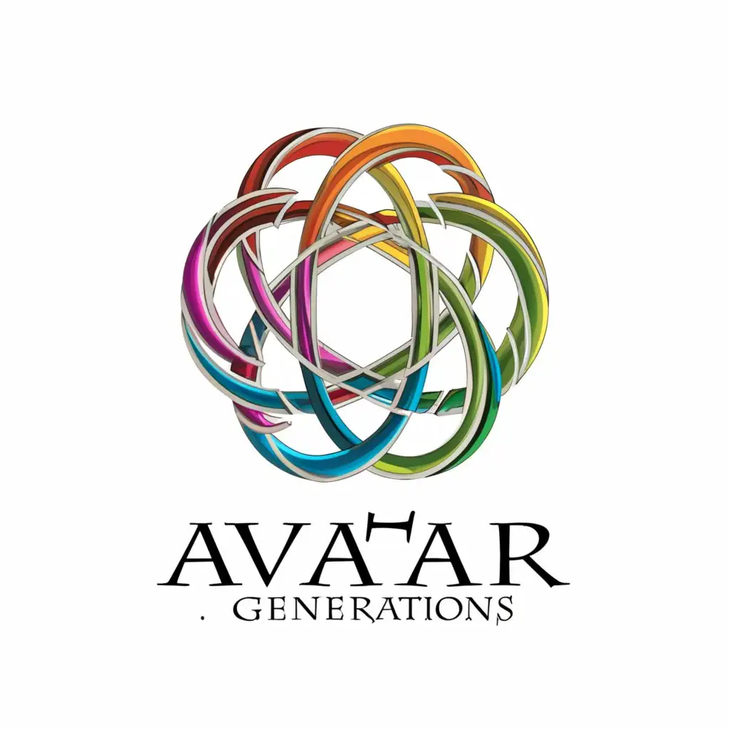 a logo design,with the text "Avatar: Generations", main symbol:The elements, water, earth, fire, air.,Moderate,be used in Entertainment industry,clear background