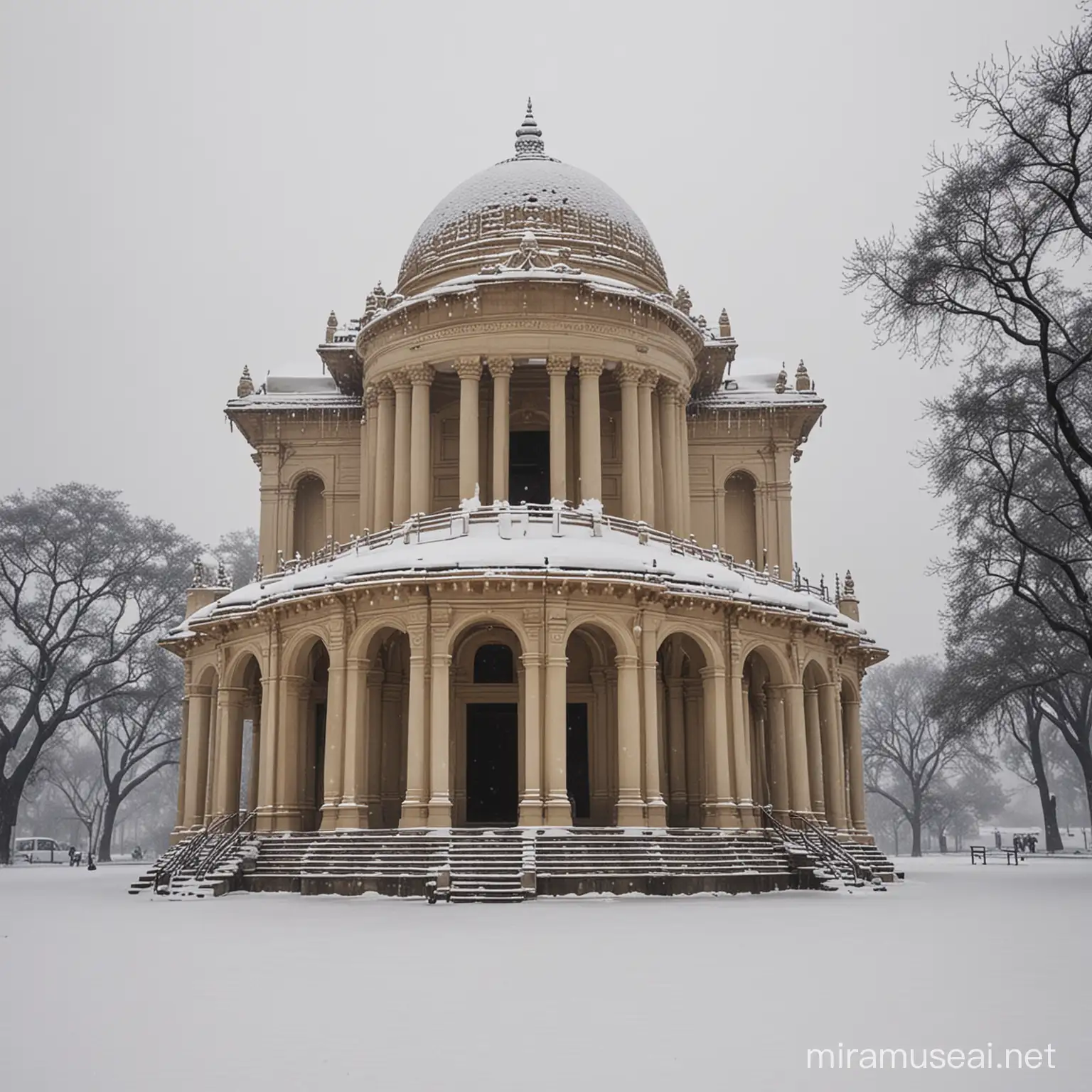 Belur Math Covered in Snow