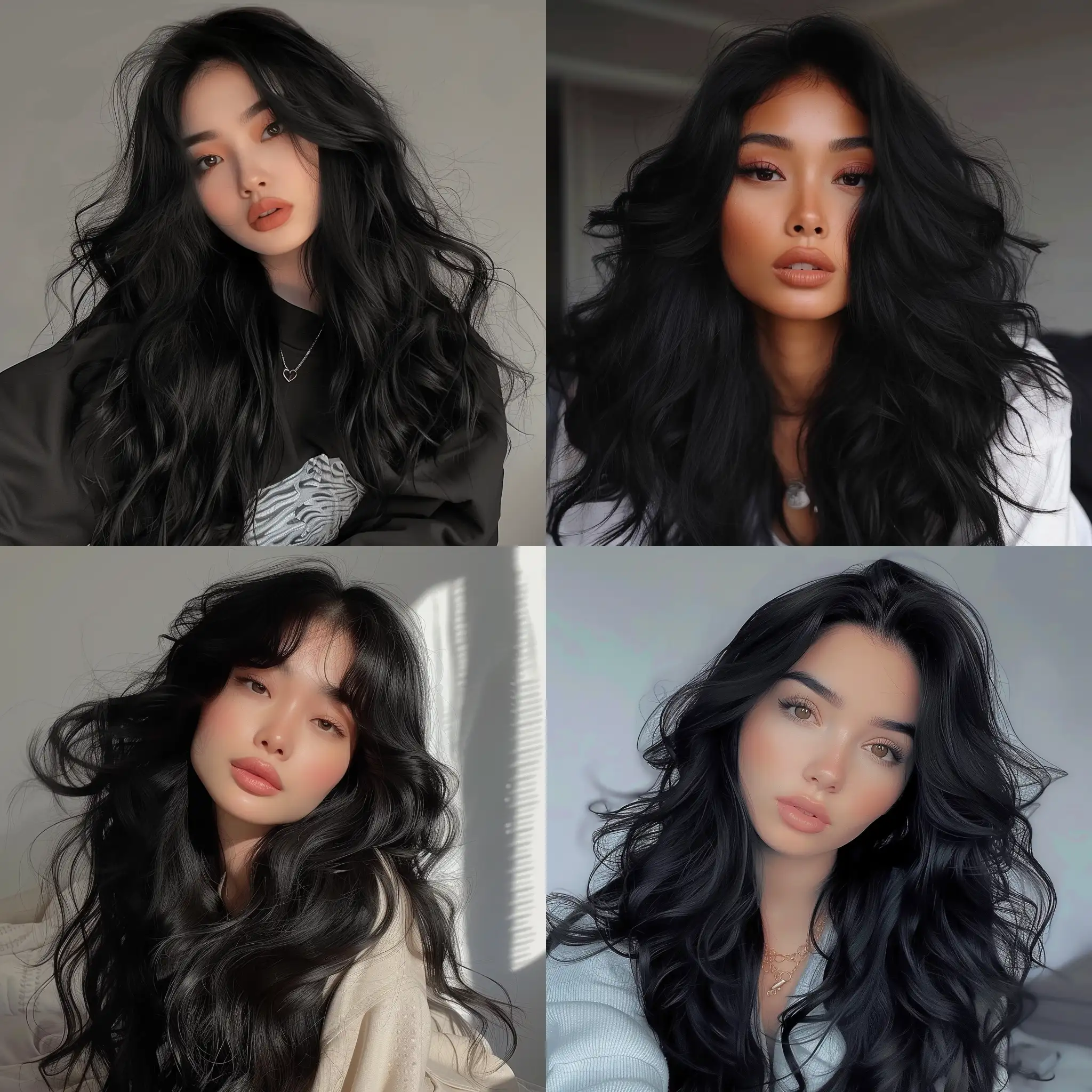 Stylish-Instagram-Profile-Picture-Elegant-Girl-with-Voluminous-Long-Black-Hair