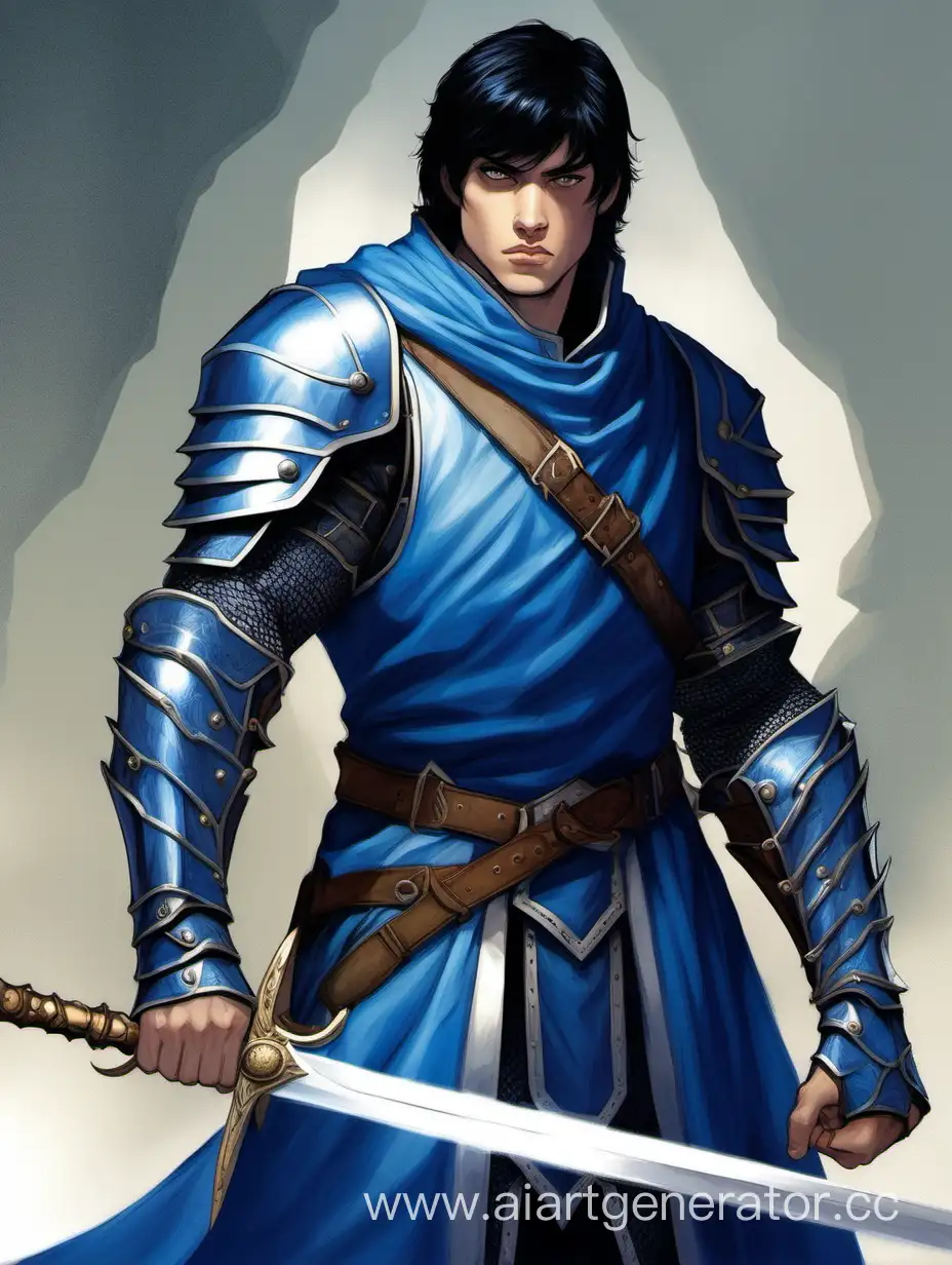 Knight-in-Blue-Armor-Wielding-TwoHanded-Sword