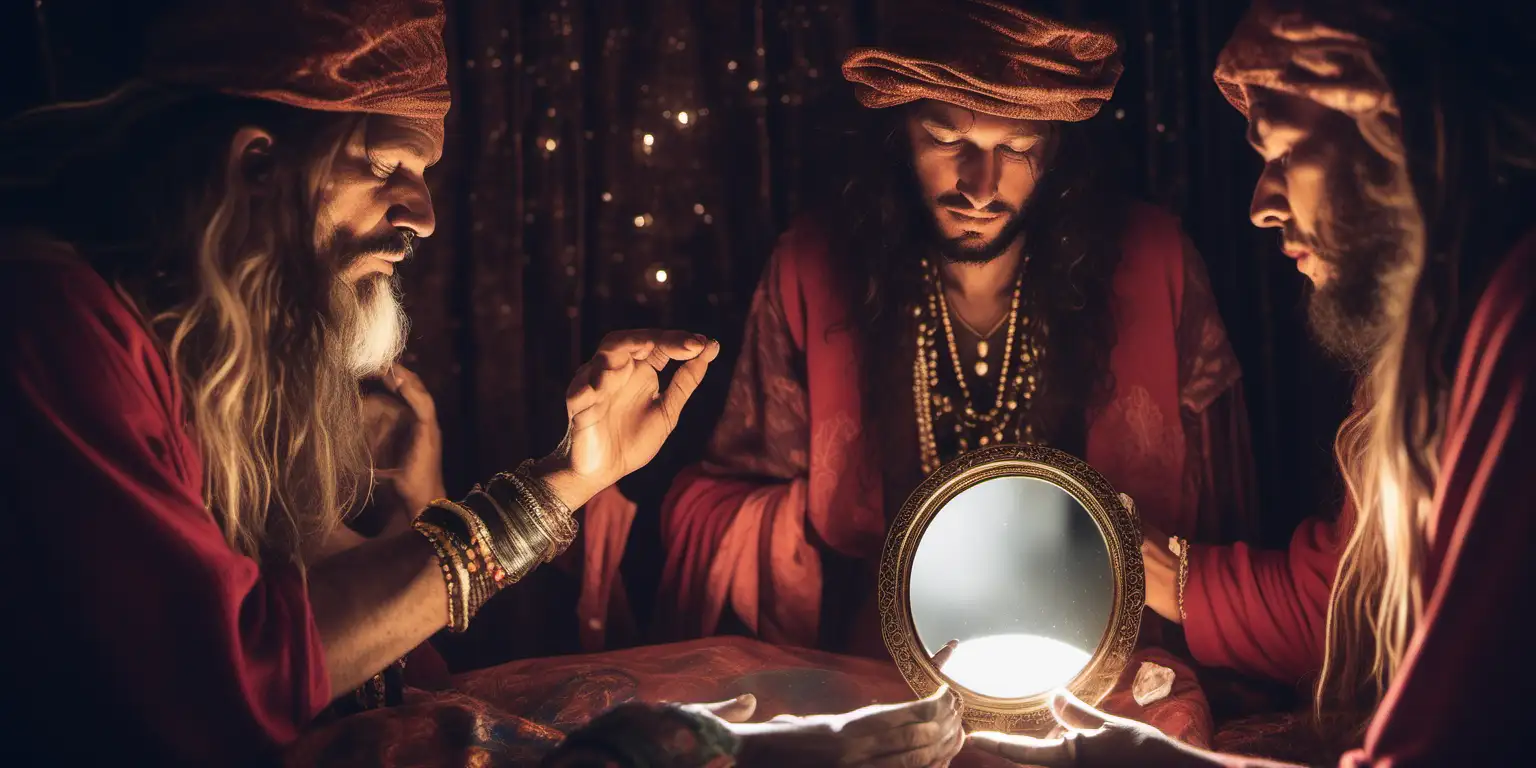 our gypsy friend Joseph does magical things like  mirror scrying  healing 