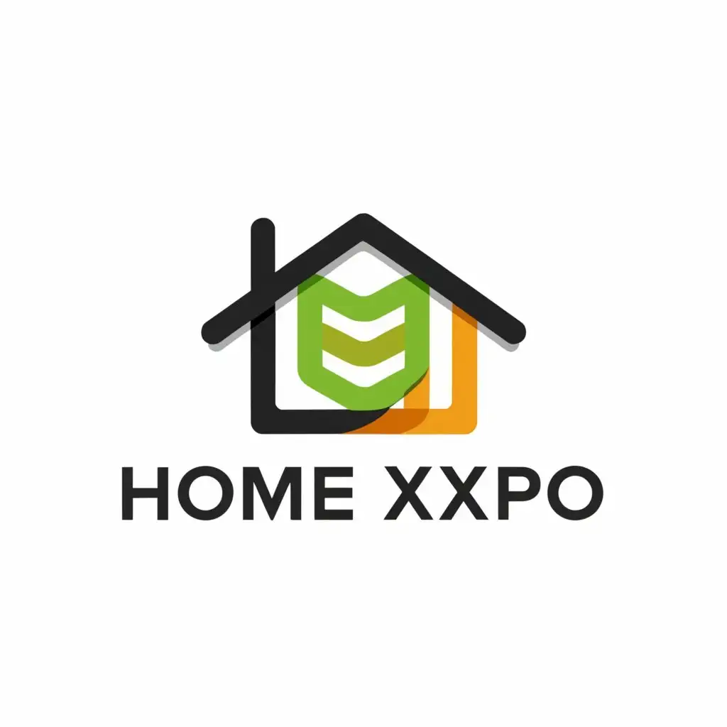 a logo design,with the text "home expo", main symbol:house,Moderate,clear background