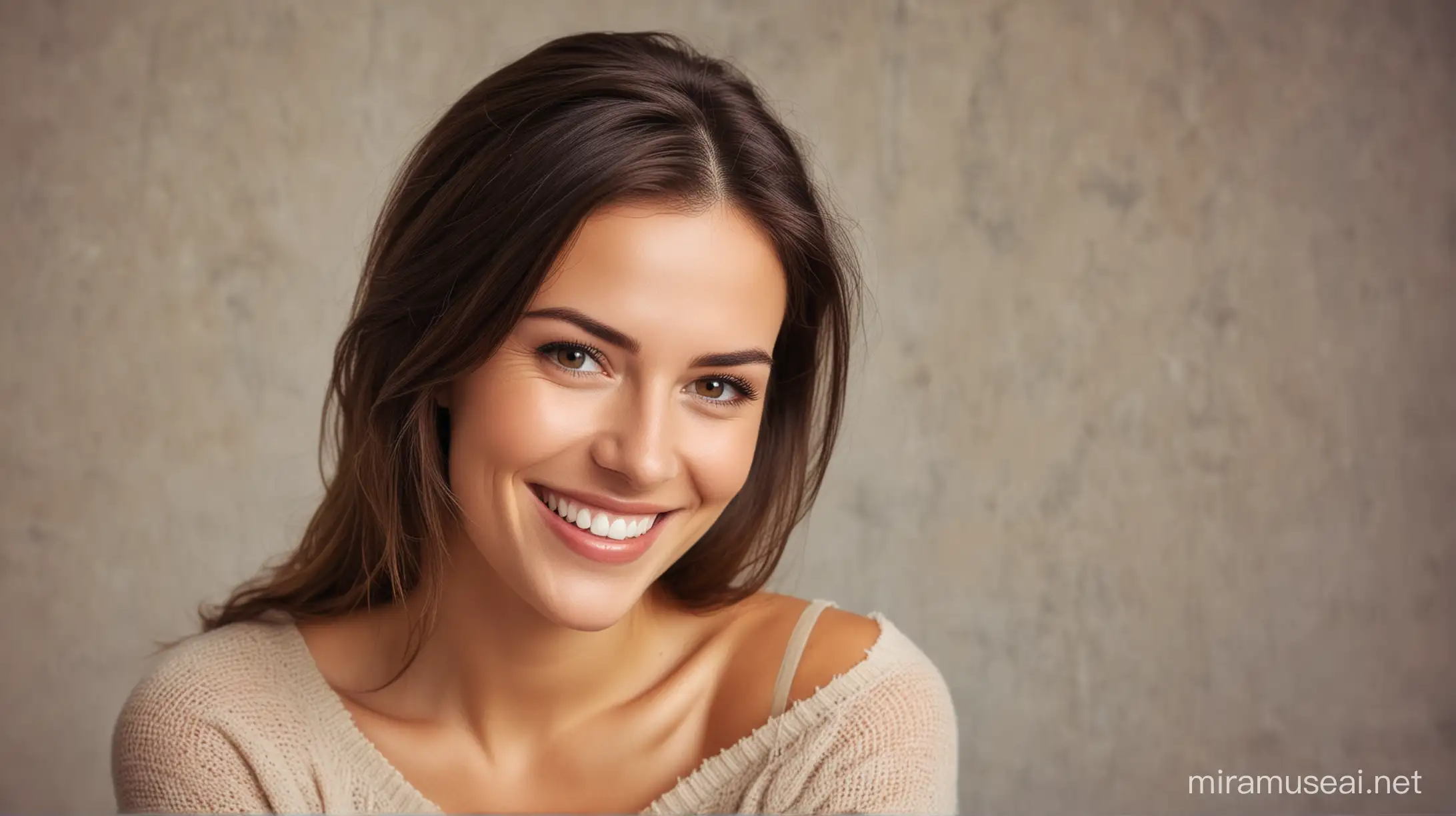 Charming Woman Smiling Radiantly