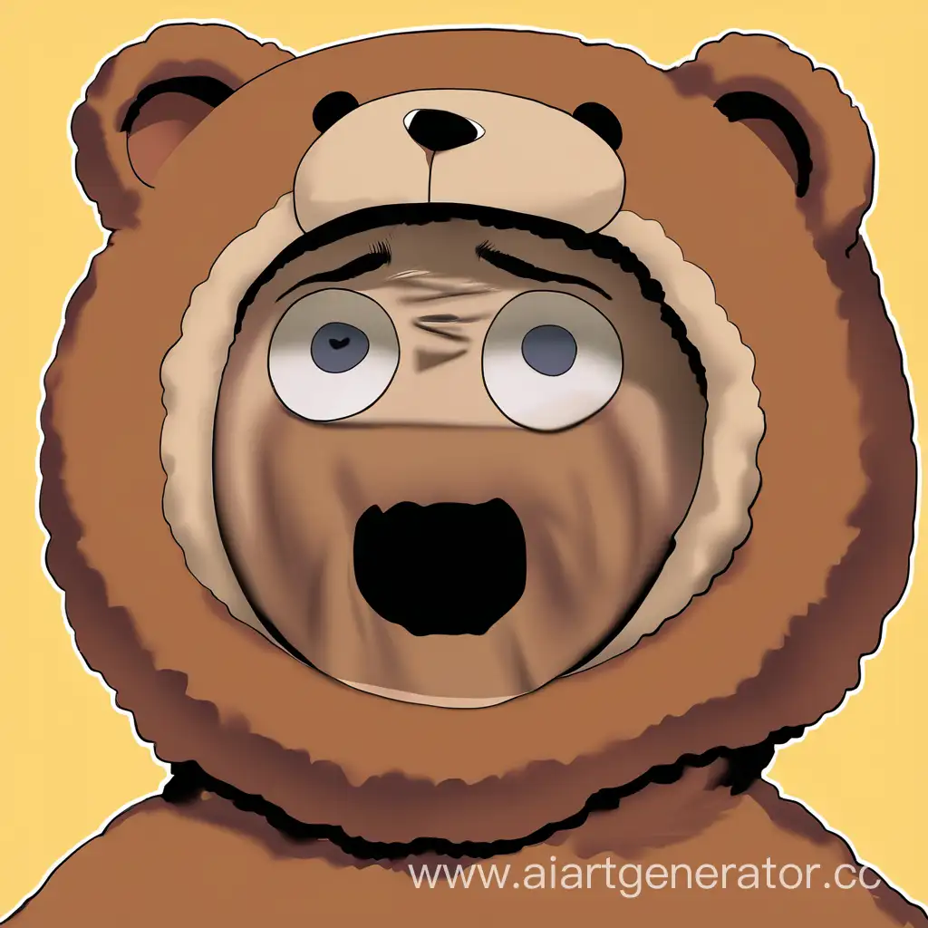 Man-in-Bear-Costume-with-Human-Face