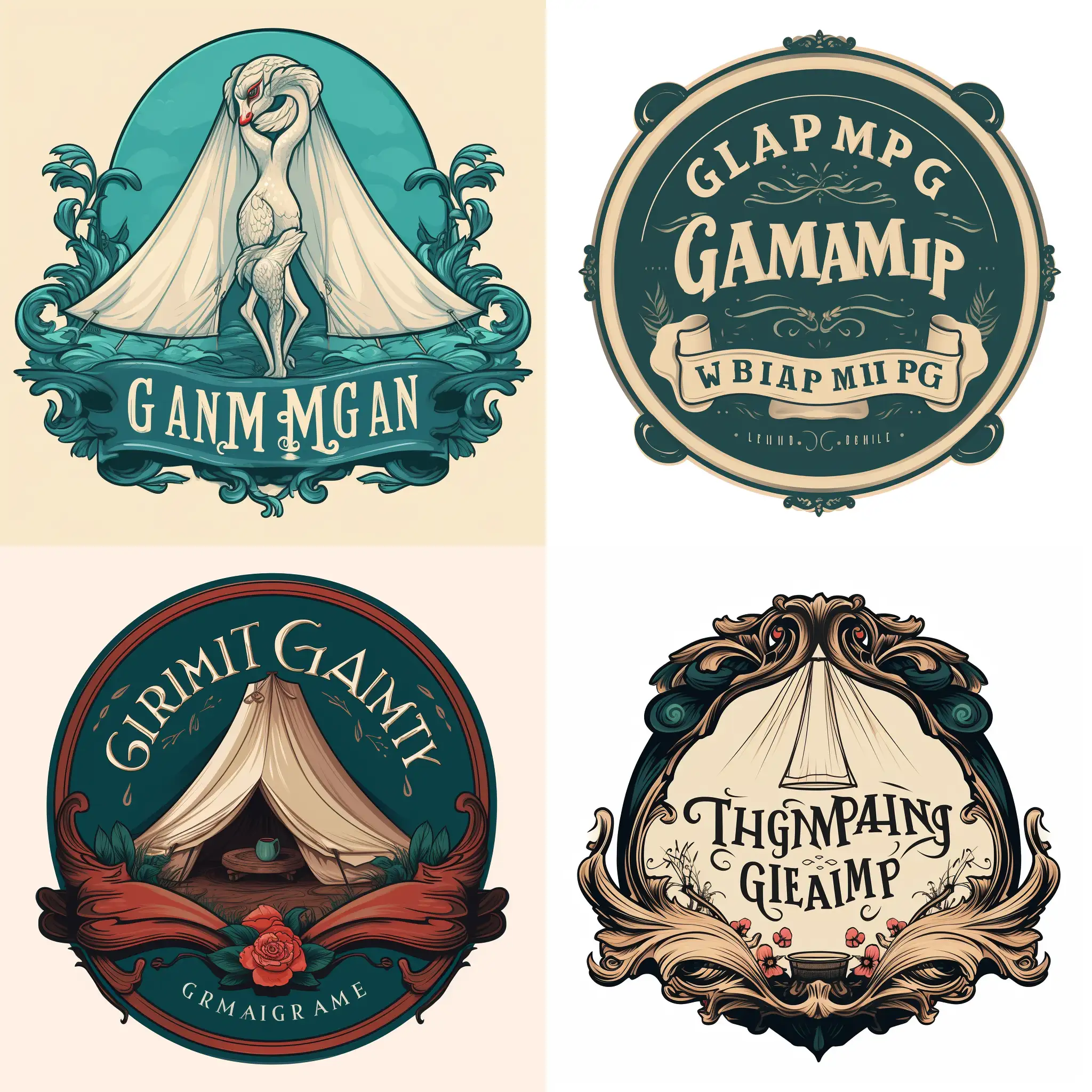 Luxurious-Glamping-Logo-Design-with-Best-Glamp-Experience
