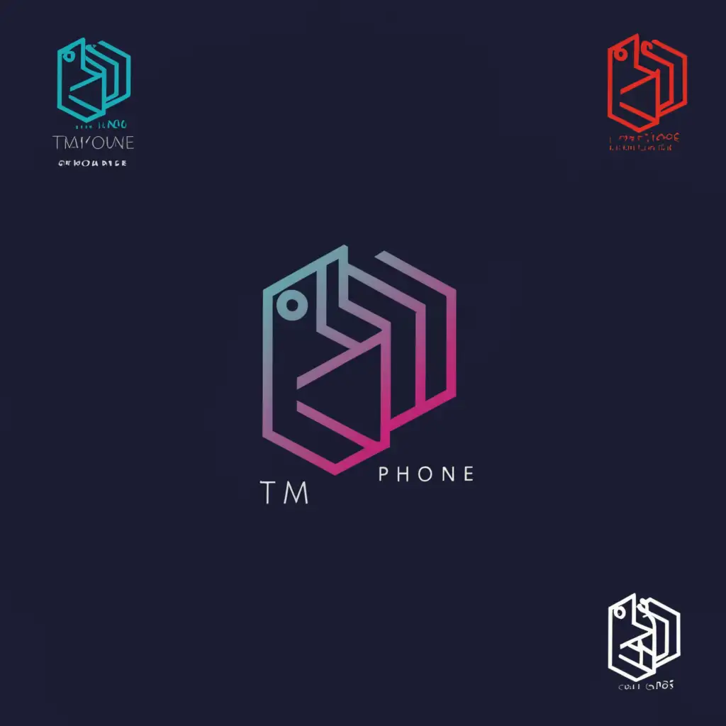 a logo design,with the text "TM Phone", main symbol:Elmydama ösüşde,Moderate,be used in Technology industry,clear background