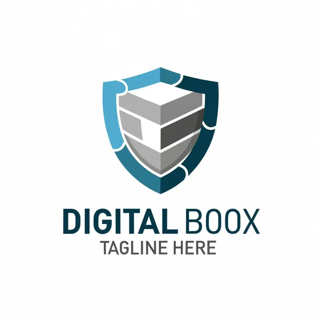a logo design,with the text "DIGITAL BOX", main symbol:shield,Moderate,be used in Finance industry,clear background