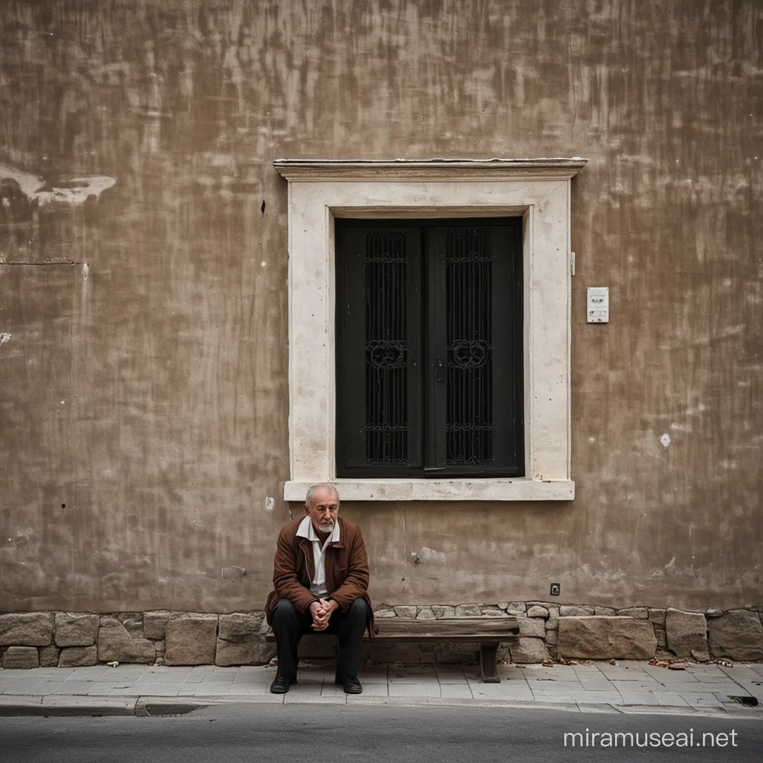 Solitary Figure Contemplating Amidst Turkish Landscape