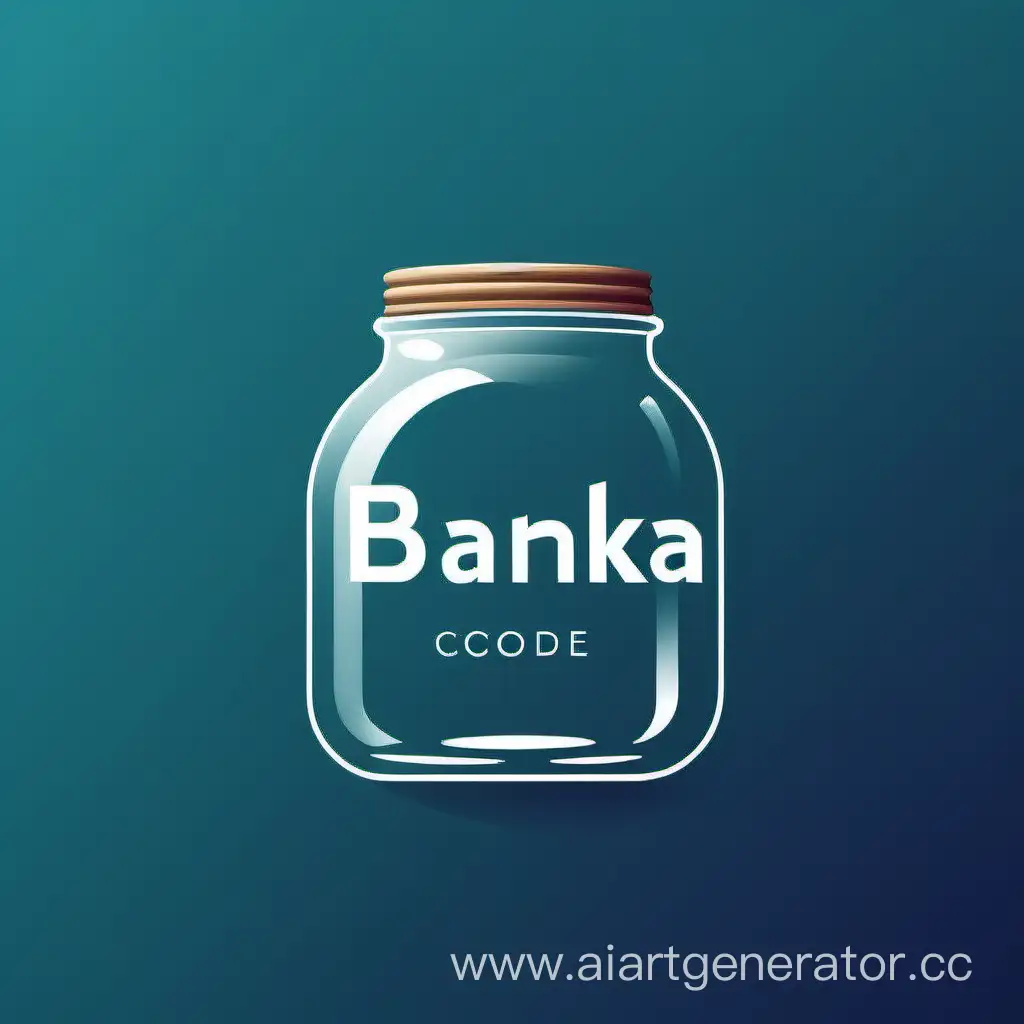Transparent-Elegance-BankaCode-Logo-Featuring-a-Glass-Jar