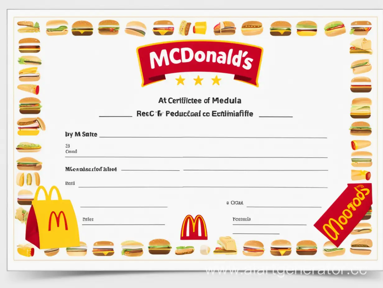 Customizable-McDonalds-Certificate-Template-with-Blank-Fields