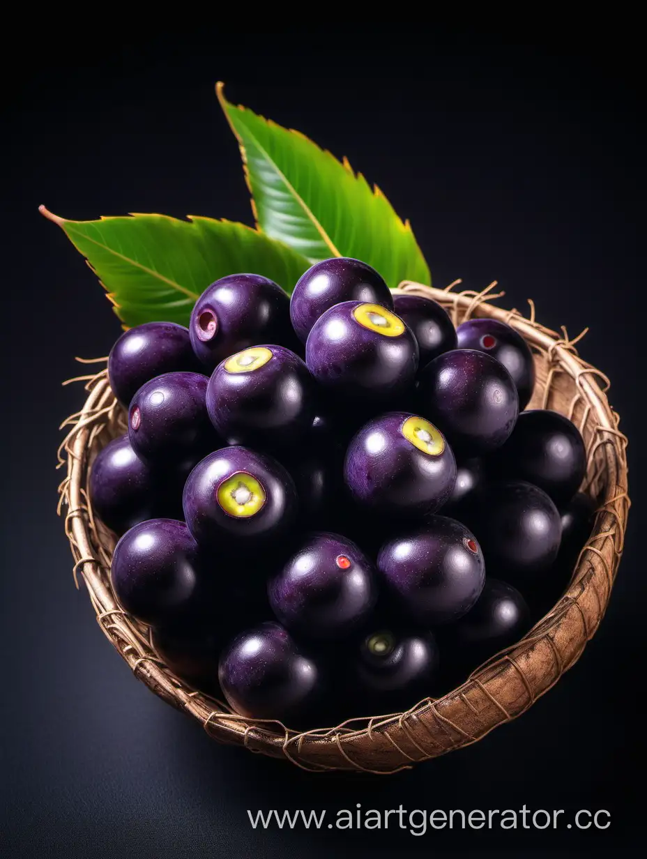 Vibrant-Acai-Fruit-Display-on-Elegant-Black-Background
