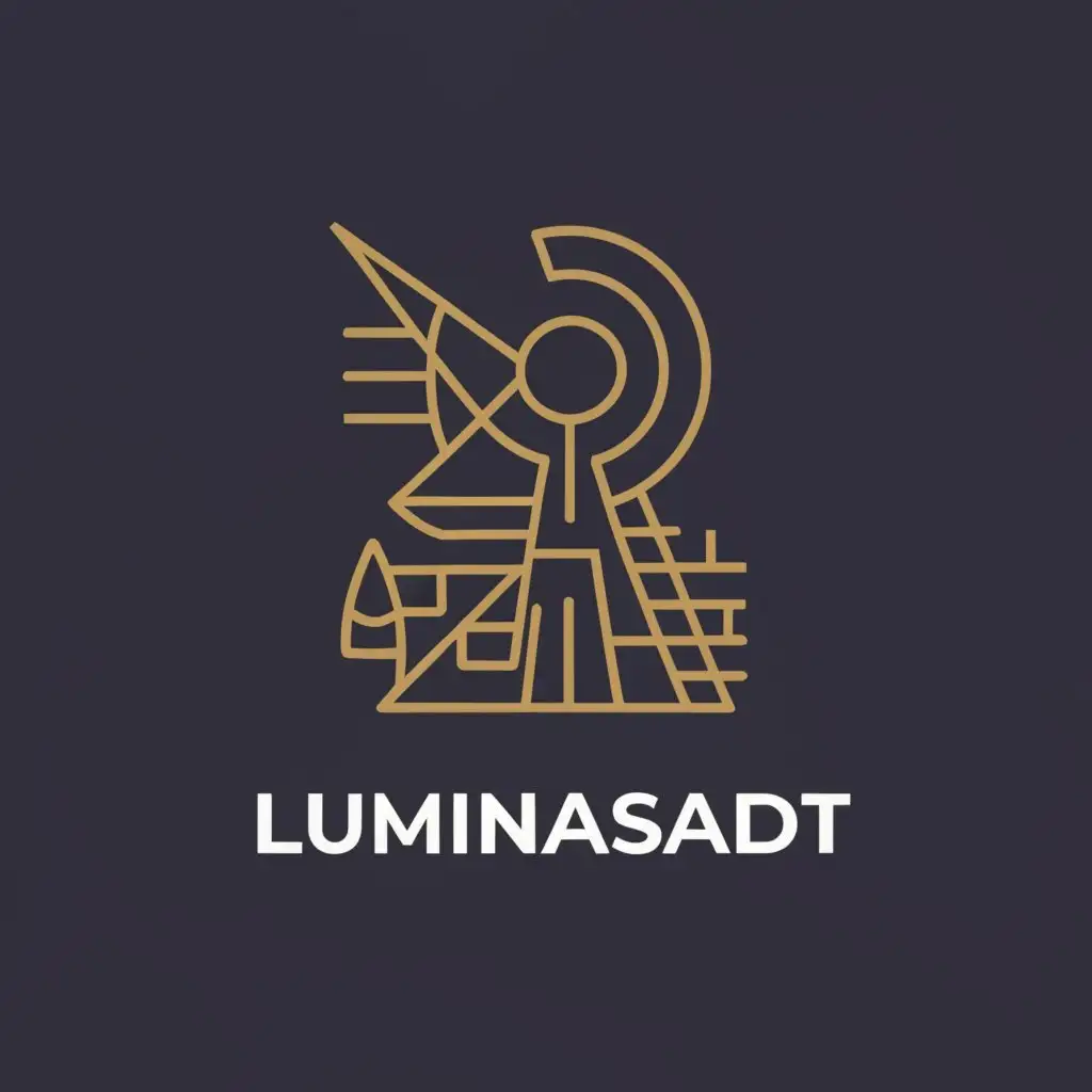 a logo design,with the text "Luminastadt", main symbol:windmill,Minimalistic,clear background