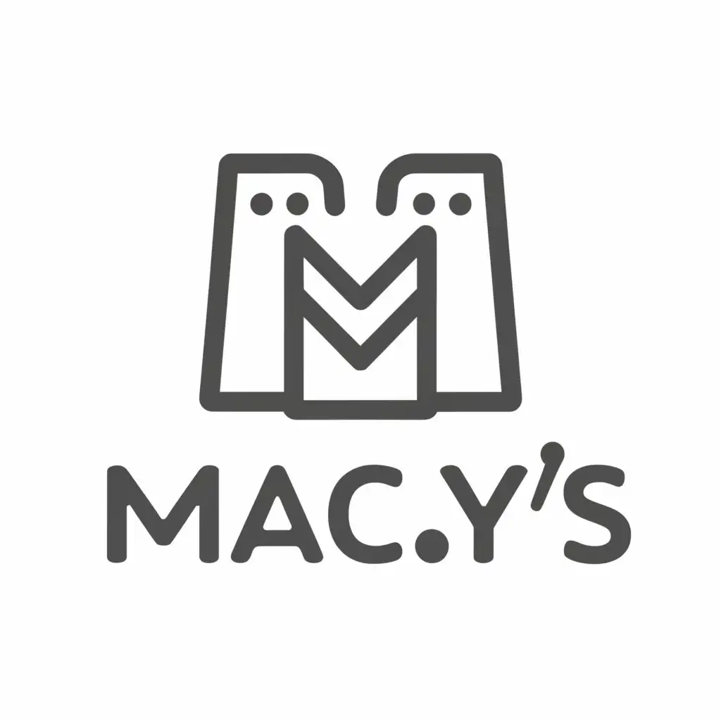 a logo design,with the text "macy's", main symbol:retail, apparel for men, women, and kids, home furnishing, cosmetics, intimate apparel, fragrances, shoes, and other accessories.,Minimalistic,be used in Retail industry,clear background