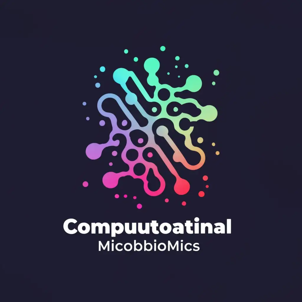 a logo design,with the text "computational microbiomics", main symbol:bacteria, silicon,Moderate,be used in Technology industry,clear background