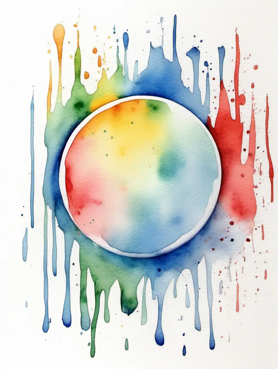 Expressive Harmony Emotional and Analytical Blend in Watercolor on White Background