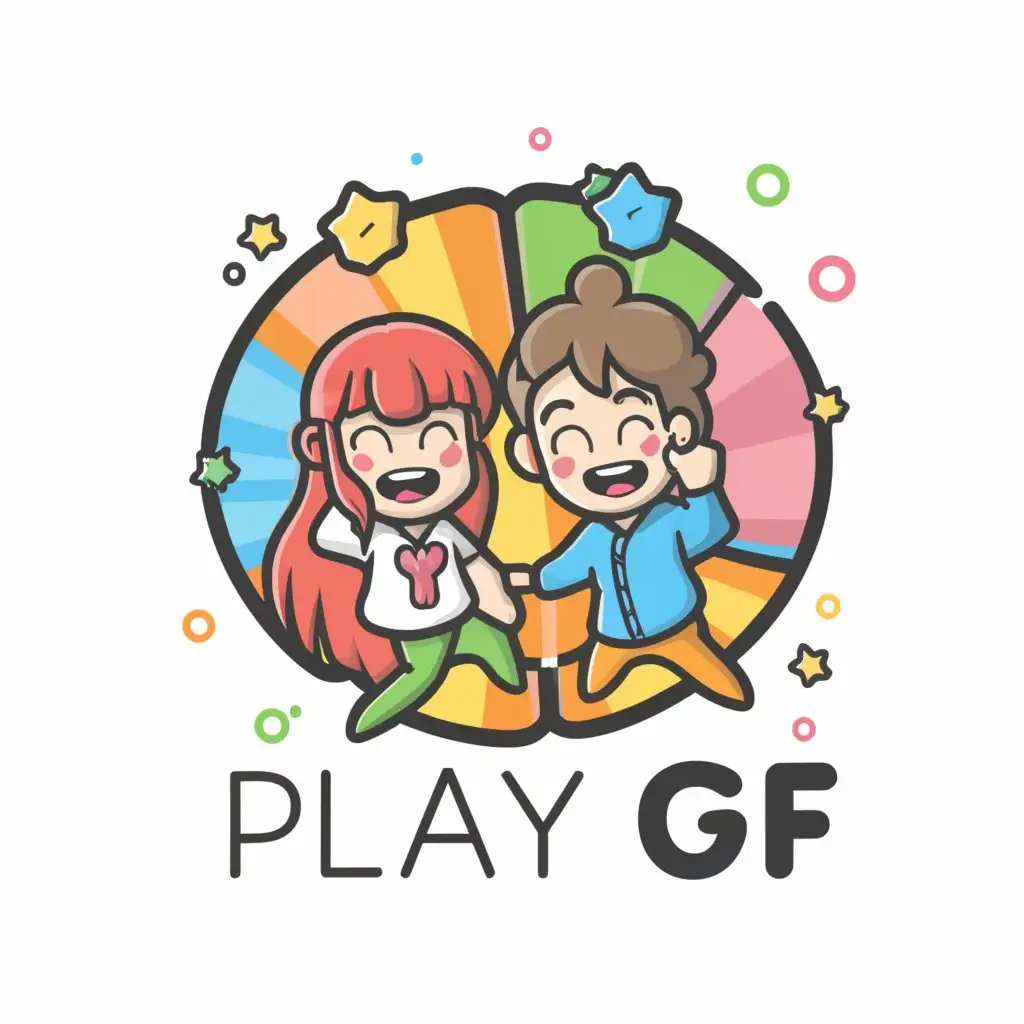 LOGO-Design-For-Playgf-Vibrant-Text-with-Chat-Room-Boys-and-Girls-Theme
