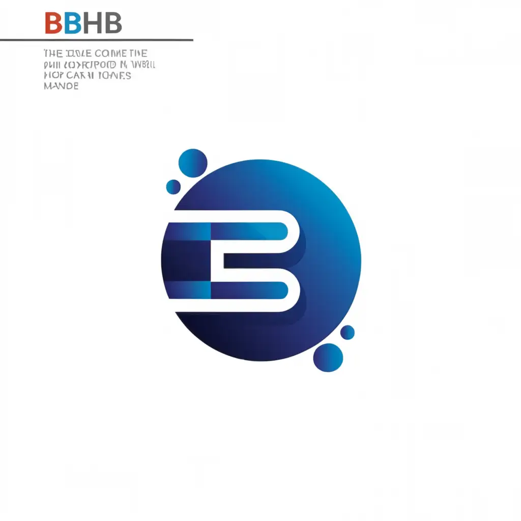a logo design,with the text "B B", main symbol:blue ball,Minimalistic,clear background
