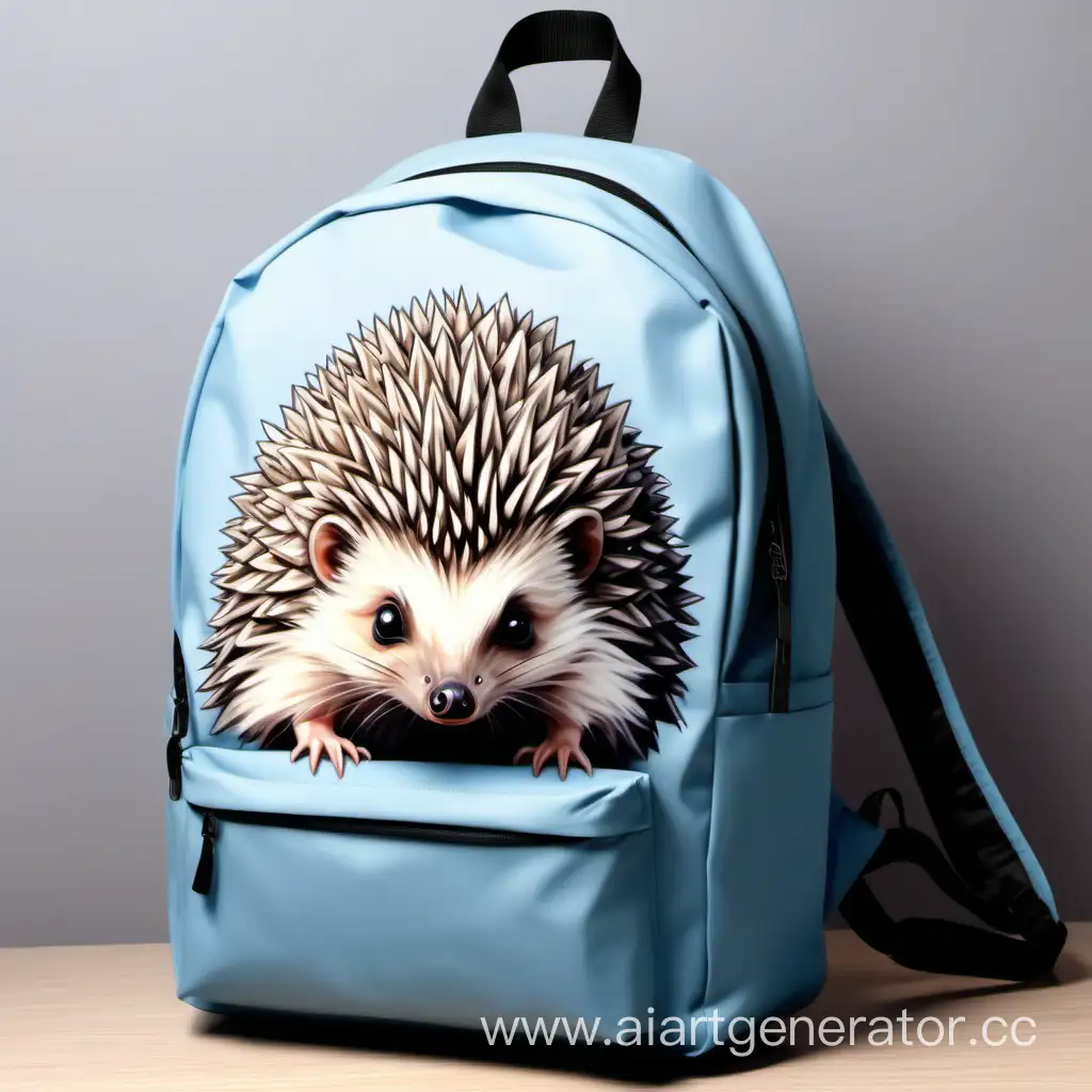 Adorable-Forest-Hedgehog-Design-on-Womens-Backpack